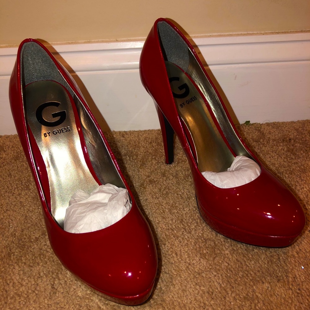 Red Guess Heels